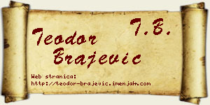 Teodor Brajević vizit kartica